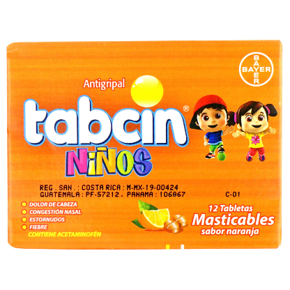 Tabcin Antigripal Para Niños Masticable Unidad