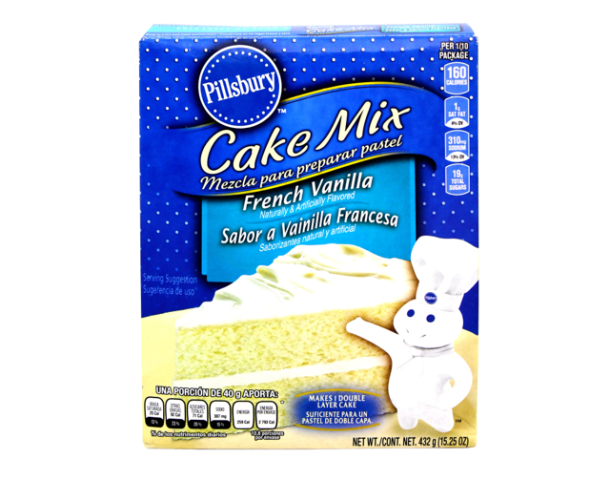 Mezcla p/queque Vainilla Francesa, Pillsbury 432gr