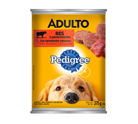 Alimento para Perro Carne de Res Pedigree Lata 375g