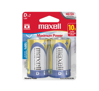 Bateria Alkalina Maxell D 2pack