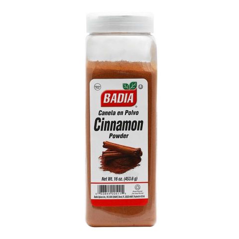 Canela en polvo, Marca Badía, Frasco 453g