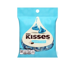 Chocolates KISSES COOKIES N CREM PEG  87GR