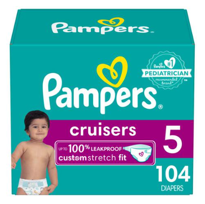 Pañales Pampers Cruisers 5  12+ kg 104 unidades