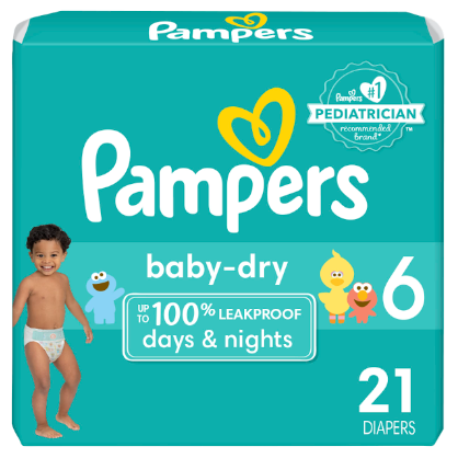 Pañal baby dry Pampers #6 21unid