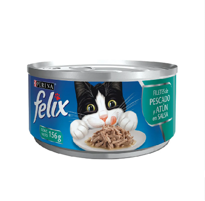 Alimento para gato Lata Filet pescado y atun Felix 156g