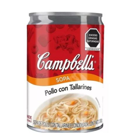 Sopa Campbell Sabor Pollo con Tallarines, 305g