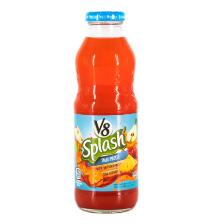 BEBIDA SPLASH FRUIT MEDLE BOTELLA V8 16OZ 473mL