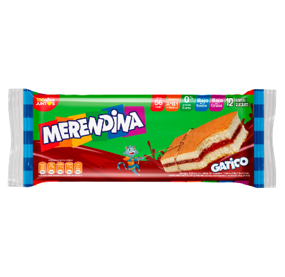 Merendina Gatito Guayaba, Marca Pozuelo, 240g