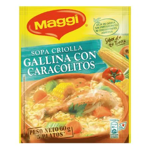 Sopas Maggui Gallina criolla/caracolito sobre 60g