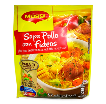 Sopa de Pollo Maggi con Fideos