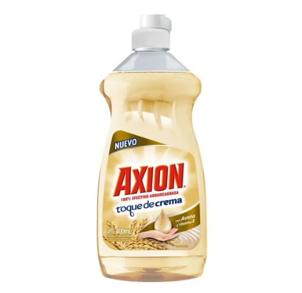 Jabon Lavaplatos liquido Axion Avena Vit E 400ml