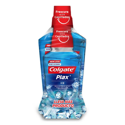 Enjuague bucal colgate plax ice 500ml + plax 250ml