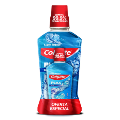 Enjuague bucal colgate plax ice 250ml + 60ml