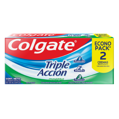 Crema dental colgate triple accion 75ml c/u 2 pack