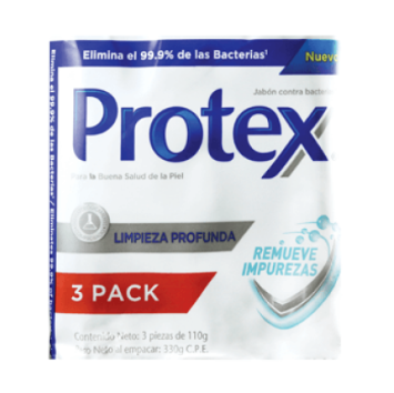 Jabon Protex limp profunda 3 pack 330gr