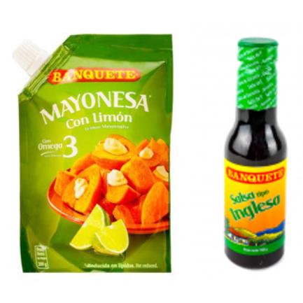 Mayonesa Con  limon + Inglesa  Banquete 400g