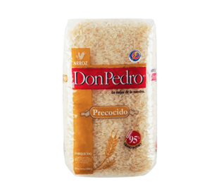 Arroz precocido, Marca  Don Pedro, Bolsa 1 kg