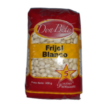 Frijol blanco, Marca Don Beto, Bolsa 400 g