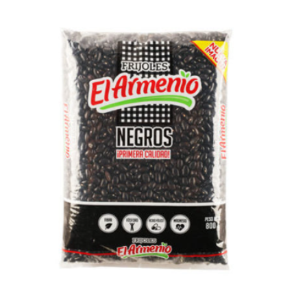 Frijol negro, Marca El Armenio, Bolsa 900 g