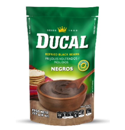 Frijoles negros molidos, Marca Ducal, Emp. Doy Pack 400 g