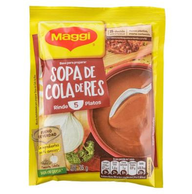 Crema cola de res, Marca Maggi, Empaque 76 g