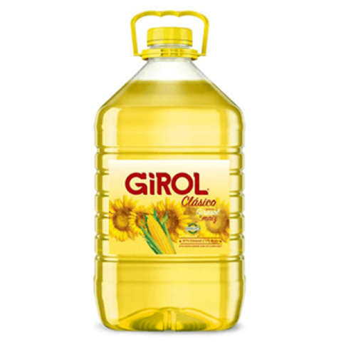 Aceite de girasol y maíz clásico, Marca Girol, Envase 3 l