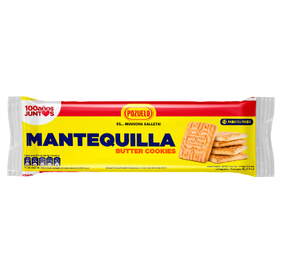 Galleta mantequilla, Marca Pozuelo, Paq. 12 UNDS 26 g c/u