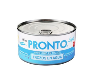 Atún trozos en agua Marca Pronto Envase 354 g