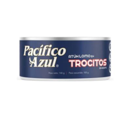 Atún trocitos en aceite, Marca Pacífico Azul, Lata de 240 g