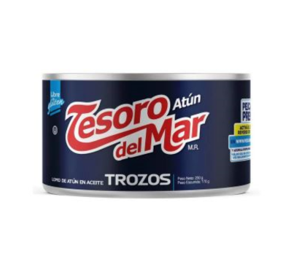 Atún trozos en aceite Marca Tesoro del Mar Lata 230 g