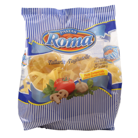 Pasta tallarín, Marca Roma, Empaque 300 g