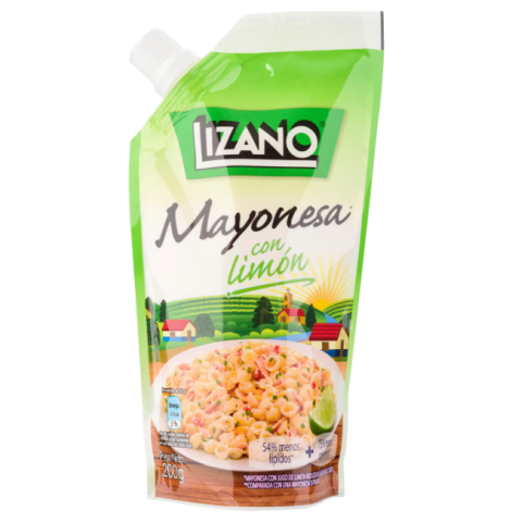 Mayonesa con limón, Marca Lizano, Empaque Doy Pack 380 g