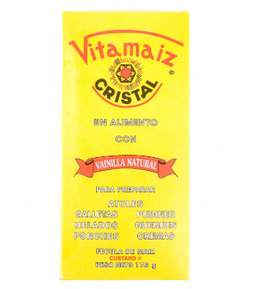 Fécula de maíz vitamaíz, Marca Cristal, Caja 175 g