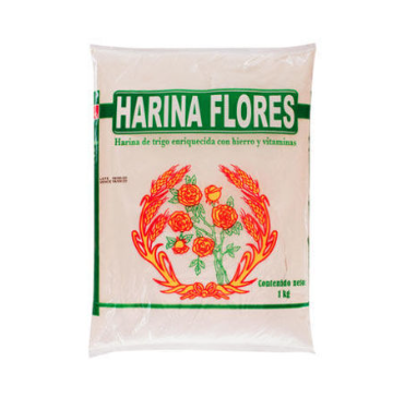 Harina de trigo, Marca Flores, Paquete 1 kg