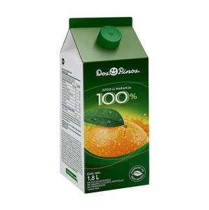 Jugo de naranja 100% natural,Marca Dos Pinos,Pure Pack 1.8 l