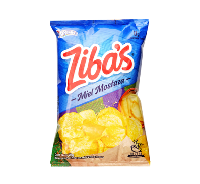 Papitas Zibas Miel Mostaza, Marca Yummies, 40g