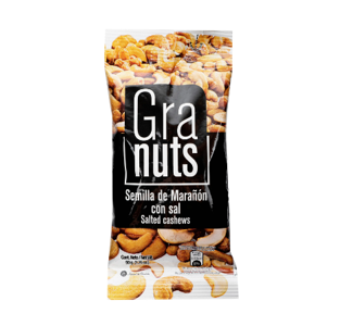 Semilla Marañon con Sal, Marca Granuts, 50g