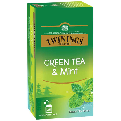 Te verde & Menta Twinings caja 25 sobres