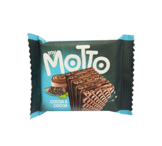 WAFER MY MOTTO CON CREMA DE CACAO 34G