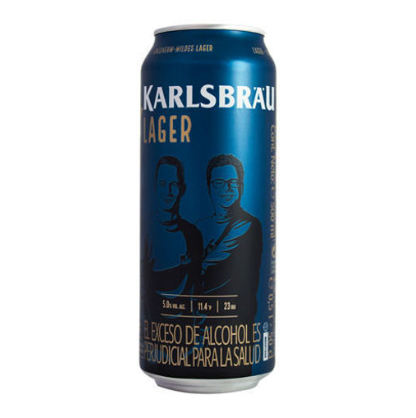 Cerveza Karlsbrau Larger 5.0% lata 500mL