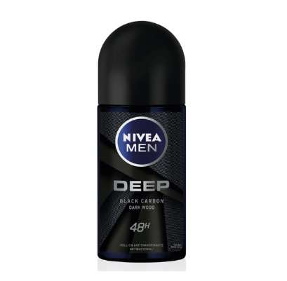 Desodorante Roll on Nivea Deep Black Carbon 50mL