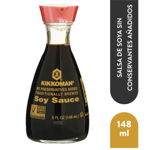 Salsa de Soya Roja, Marca Kikkoman, 148ml