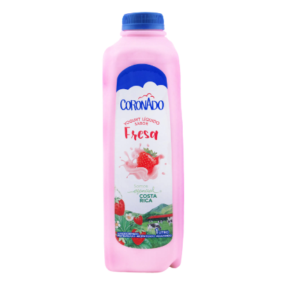 Yogurt de fresa, Marca Coronado, Envase 1 l