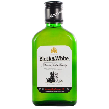 Whisky Blended Scothch Black & White 200mL