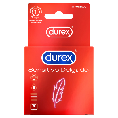 Condon Durex Sensitivo ultra delgado 3unid