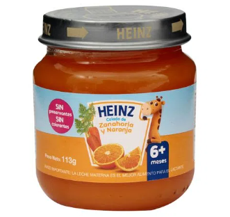 Colado Heinz Manzana, Naranja Zanahoria 113 g