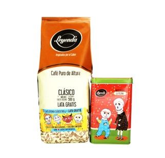 CAFE LEYENDA CLASICO MOLIDO BOLSA 500 G + LATA