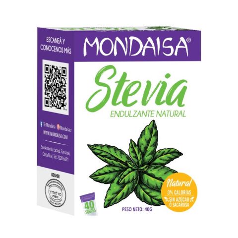 MONDAISA  Stevia natural 40 sobres