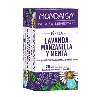 Te Lavanda manzanilla y menta Mondaisa 20 sobres