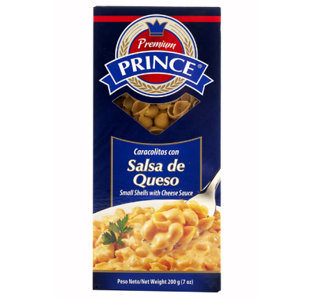 Pasta Carocolitos y salsa queso Prince 200G